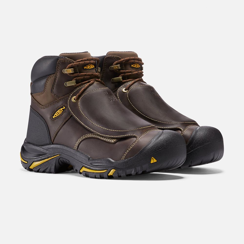 Keen Arbetskängor Herr Bruna - Mt Vernon 6\" Met (Steel Toe) - 091637YOE
